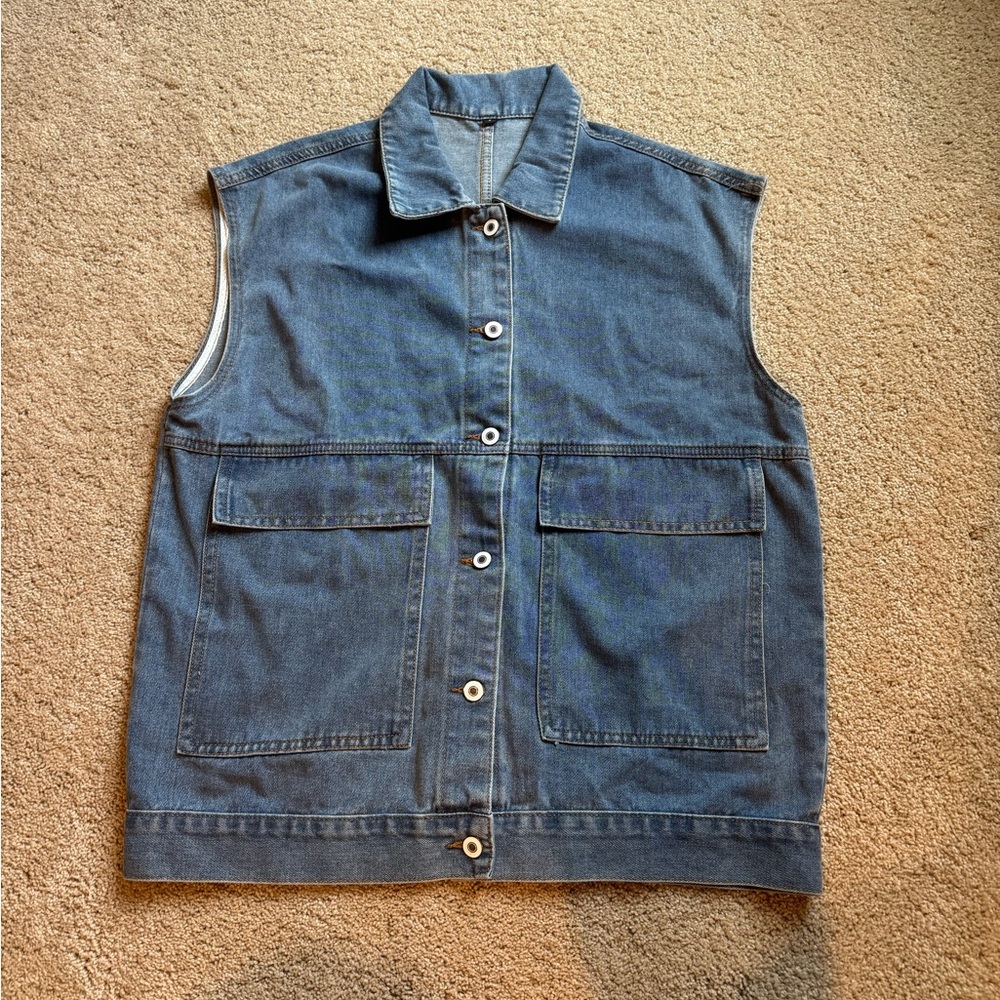 Denim Sleeveless Vest